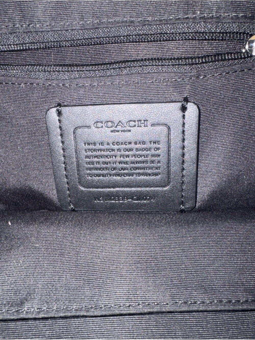 Coach Black Pebbled Leather Double-Strap Shoulder Bag - Picture 2 of 2